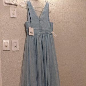 Fame and Partners Pale Blue Formal/Prom Dress